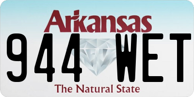 AR license plate 944WET