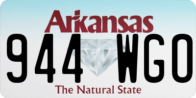 AR license plate 944WGO