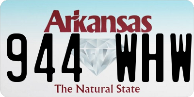 AR license plate 944WHW