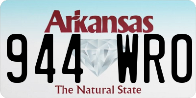 AR license plate 944WRO