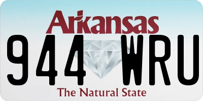 AR license plate 944WRU
