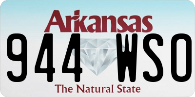 AR license plate 944WSO