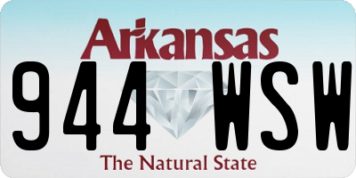 AR license plate 944WSW