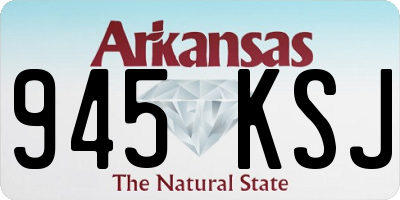 AR license plate 945KSJ