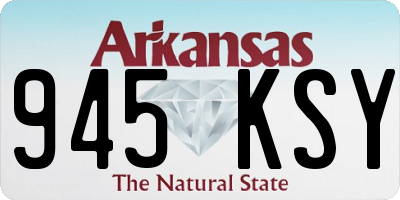 AR license plate 945KSY