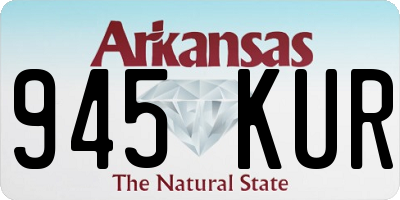 AR license plate 945KUR