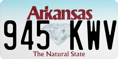 AR license plate 945KWV