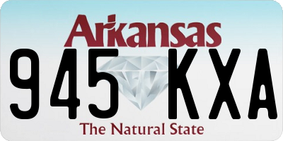 AR license plate 945KXA