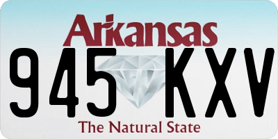 AR license plate 945KXV