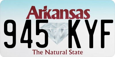 AR license plate 945KYF