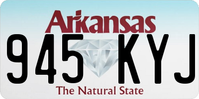 AR license plate 945KYJ