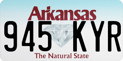 AR license plate 945KYR