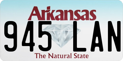 AR license plate 945LAN
