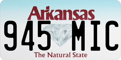 AR license plate 945MIC