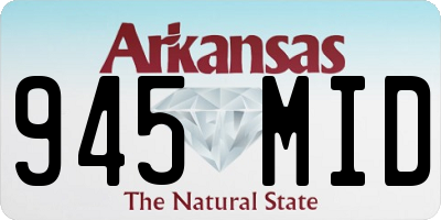 AR license plate 945MID