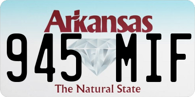 AR license plate 945MIF