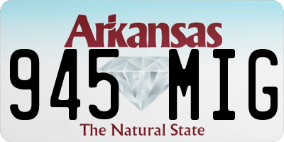 AR license plate 945MIG