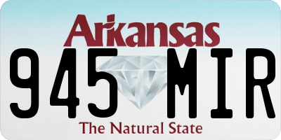 AR license plate 945MIR