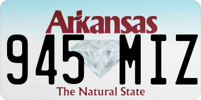 AR license plate 945MIZ