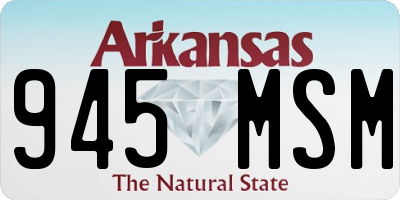 AR license plate 945MSM