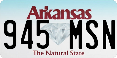 AR license plate 945MSN