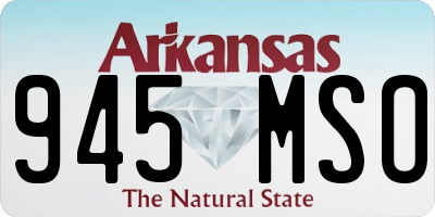 AR license plate 945MSO