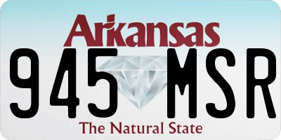 AR license plate 945MSR