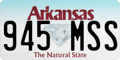 AR license plate 945MSS