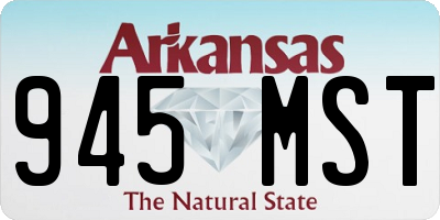 AR license plate 945MST