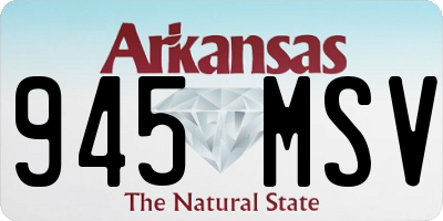 AR license plate 945MSV