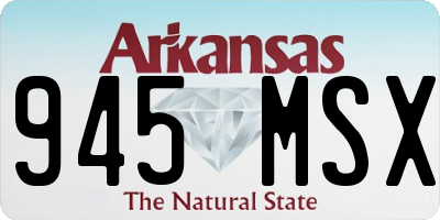 AR license plate 945MSX