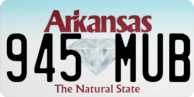 AR license plate 945MUB