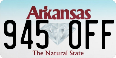 AR license plate 945OFF