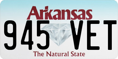 AR license plate 945VET