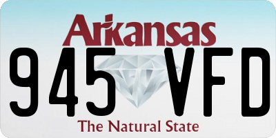AR license plate 945VFD