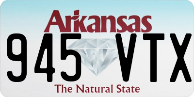 AR license plate 945VTX