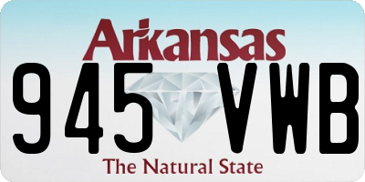 AR license plate 945VWB