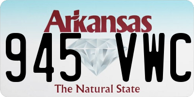 AR license plate 945VWC
