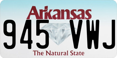 AR license plate 945VWJ