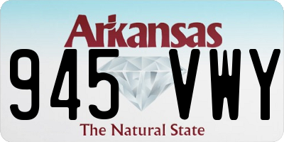 AR license plate 945VWY