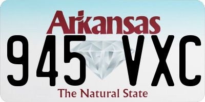 AR license plate 945VXC