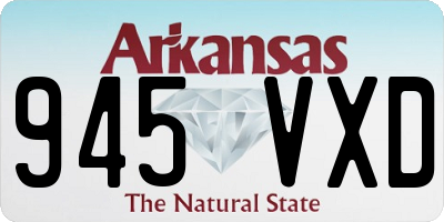 AR license plate 945VXD