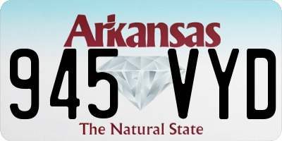 AR license plate 945VYD