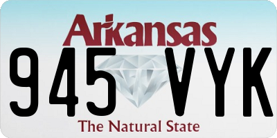 AR license plate 945VYK