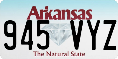 AR license plate 945VYZ