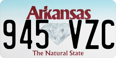 AR license plate 945VZC