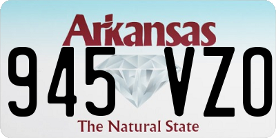 AR license plate 945VZO