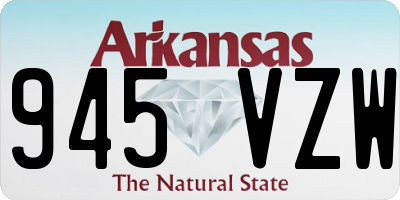 AR license plate 945VZW