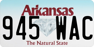 AR license plate 945WAC