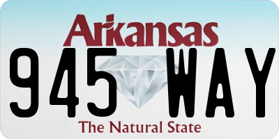 AR license plate 945WAY